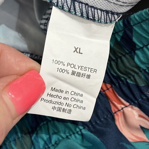 Surf Cruz‎ M XL Swim Trunks Quick Dry Beach Swim Shorts Mesh Lining Tropical - Picture 8 of 9